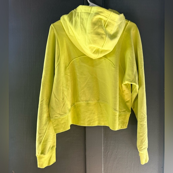 Lululemon Loungeful Cropped Hoodie - 12 - Electric Lemon - Picture 3 of 4